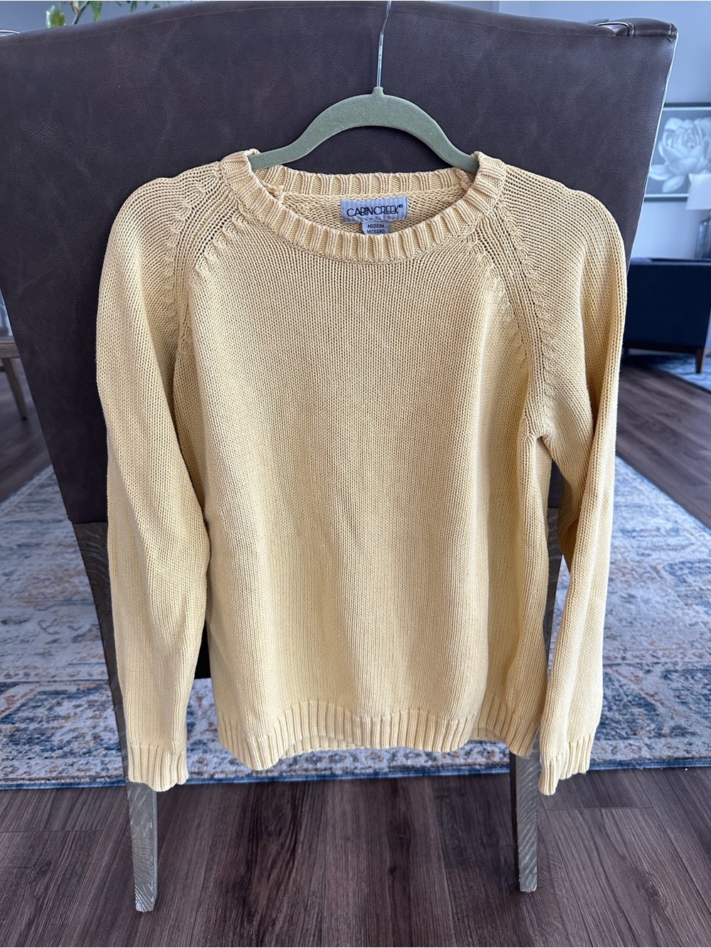 Cabin Creek Soft Yellow Crewneck Sweater